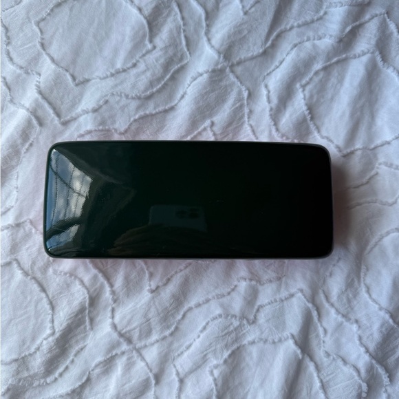 Kate Spade Blush Pink and Dark Green Eyeglass Case with Wipe - Picture 4 of 9